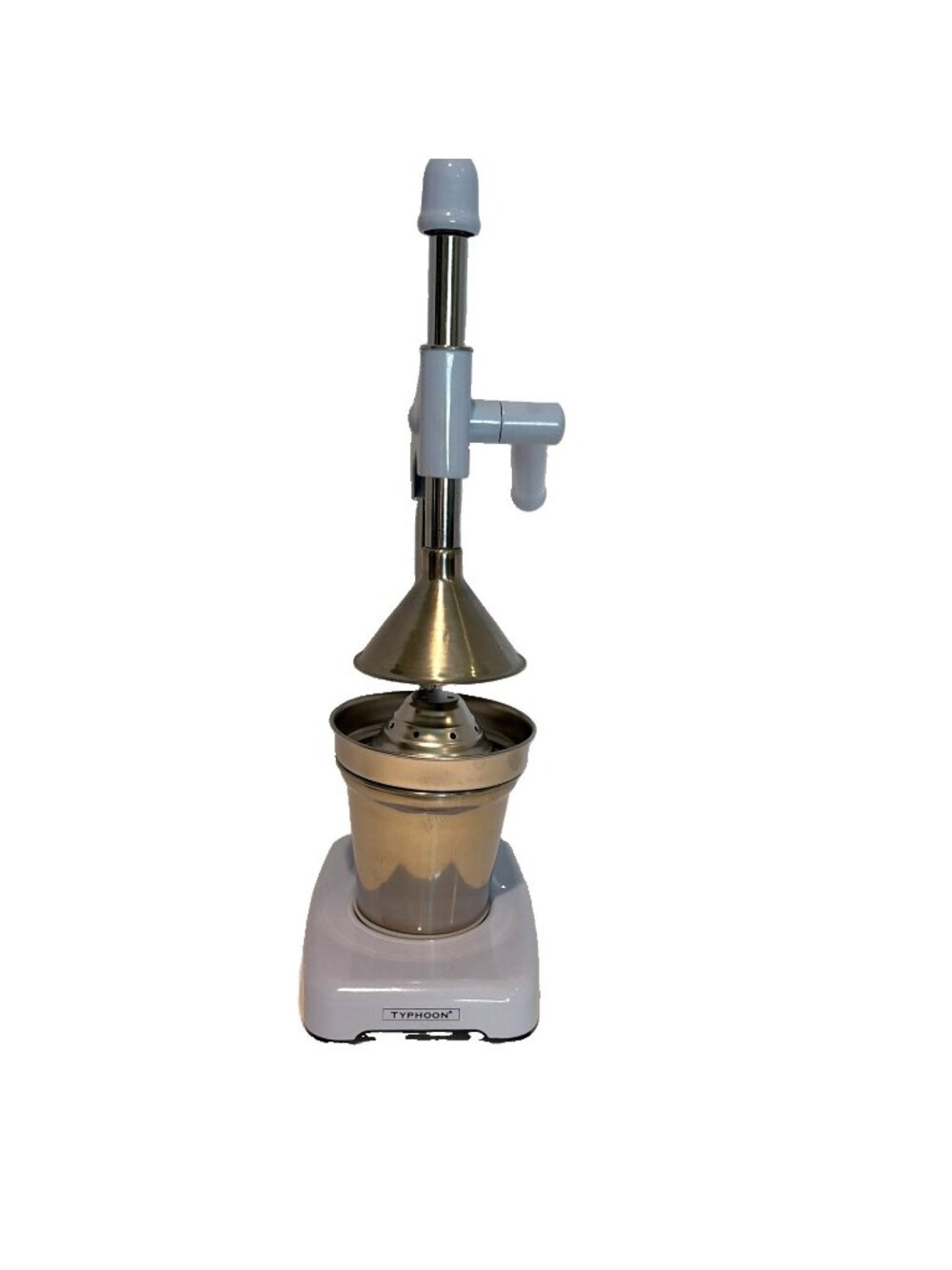 Typhoon Stainless Steel Hand Citrus Press Manual Fruit Juicer Blue Stainless